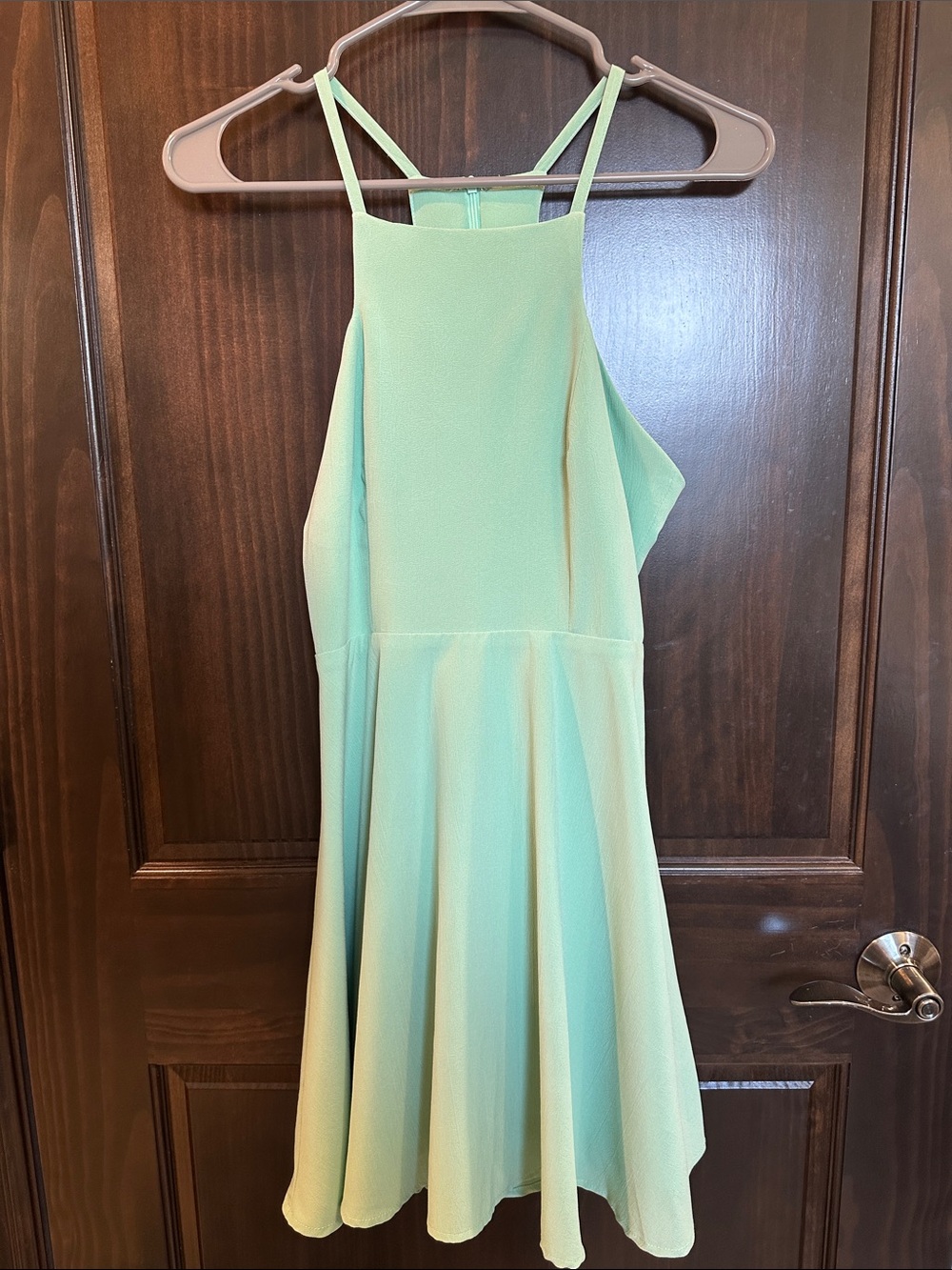 Lulus Mint Green Halter Fit & Flare Dress XS 🍃